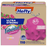 Hefty Ultra Strong Tall Kitchen Bags – Streamlined Waste Management for High Output Households, 13 Gallon Scented Pink 110 Count