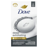 Dove Beauty Bar Gentle Exfoliating – Neutral Toned Bar Soap for Clutter-Free Bathrooms, 3.75 oz