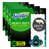 Swiffer Sweeper Heavy Duty Dry Cloths – Family-Safe Floor Sweep for Nursery and Playroom, Unstopables Fresh 20 Count
