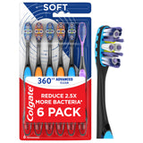 Colgate 360 Adult Soft Toothbrush 6 Pack – Versatile Oral Care for Home Bathroom and Guest Room
