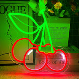 Cherry Neon Sign - Simple and Clean Wall Accent, Understated LED Decor for Modern Home
