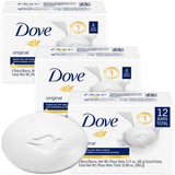 Dove Original Beauty Bar 3-in-1 – Clean Bathroom Aesthetic, Plant-Based Moisturizing Soap for Less Clutter