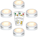 Starxing Puck Lights – Thoughtful Housewarming Gift for New Homeowners, 6 Pack with Remote