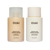 OUAI Fine Shampoo and Conditioner Set - Elegant Birthday Gift for Her, Volumizing Hair Care Duo