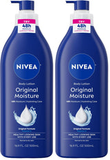 NIVEA Original Moisture Body Lotion with Vitamin E – Thoughtful Skincare Gift for Her, 16.9 Fl Oz Pump Bottle