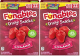 Funables Strawberry Gummy Snacks for Hiking Backpacks & Road Trip Coolers, 22 Pouches