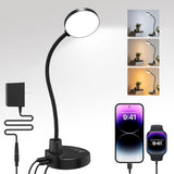 LUMINOAK WorkFlow Desk Light – Study & Remote Work Lamp with Eye-Caring LEDs, 5 Brightness Levels, and Dual USB Charger