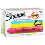 Sharpie Tank Style Highlighters Chisel Tip Fluorescent Pink 12 Pack – Safe, Odorless School Supply for Kids' Homework Stations