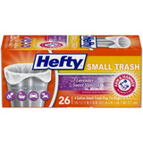 Hefty Small Trash Bags, Fabuloso Watermelon Scent – Less-Is-More Home Effortless Drawstring Bag, 4 Gallon, 52 Count