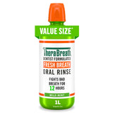 TheraBreath Non-Burning Oral Rinse Gentle Enough for Post-Dental Recovery, Mild Mint 1 Liter