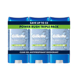 Gillette Clear Gel Antiperspirant – Uncluttered Bathroom Staple for Men, Invisible 3.8 oz Pack of 3