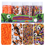 Halloween Sprinkles - Family Baking Fun for School Classroom Parties and Playroom Crafts, 4-in-1 Edible Sprinkle Variety 320g