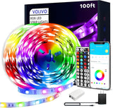VOLIVO 200ft LED Strip Lights – Child Friendly RGB Lights with Timer and Adjustable Brightness for Classroom and Bunk Bed, Bluetooth Controlled