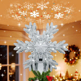 [Brand Name] LED Snowflake Tree Topper – Child-Safe Christmas Tree Topper for Family Living Room, Cool-Touch Glitter Design