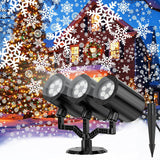 [Brand] 360° Rotating Snowfall Light – Indoor Christmas Aesthetic for Home Interiors