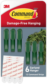 Command Cord Bundlers – Stylish Cable Organizer for Living Room and Entertainment Center, White Gray Green Finish