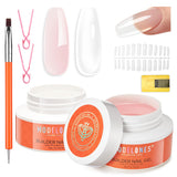 Modelones 3D Nail Art Sculpting Gel Set – Thoughtful Birthday Gift for Her, Chrome Powder and Rhinestone Kit