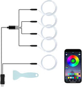 LivTee Portable Car LED Interior Lights – Versatile RV Cabin Mood Lighting, USB Powered Fiber Optic