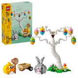 LEGO Easter Bunny and Chick Set – Portable Spring Playset for Patio Tables and Outdoor Easter Egg Hunt Games