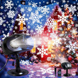SnowfallEffect Minimal Snowflake Projector – Clutter-Free Christmas Decor, Single-Unit LED with Hidden Base & 2/4/6/8/16H Timer