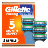 Gillette Fusion5 ProGlide Razor Blade Refills – Practical Father's Day Gift for Him, 5 Count