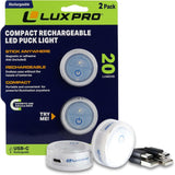 LUXPRO LED Puck Lights – Clean-Lined Accent Lighting for Intentional, Uncluttered Spaces, 5 Pack