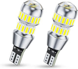 AUXITO T10 168 LED Bulbs for Luxury Car Interior, 500 Lumen 6000K White CANbus-Ready Map and Courtesy Light Replacement, Pack of 2