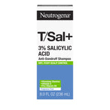 Neutrogena T/Sal+ Dermatologist-Tested Shampoo – Gentle, Fragrance-Free Flake Control for Sensitive Scalps, 8 fl oz