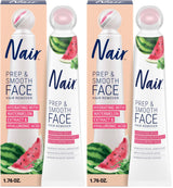 Nair Prep & Smooth Face Exfoliating Depilatory Cream – Thoughtful Birthday Gift for Her with Hyaluronic Acid