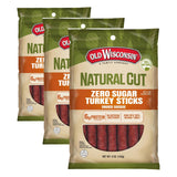 Old Wisconsin Sugar Free Turkey Sausage Sticks – Commute and Car Cup Holder Snack, High Protein to Power Through the Workday