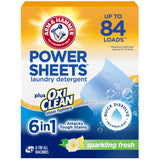 ARM & HAMMER Power Sheets Laundry Detergent Plus OxiClean 6in1, Leak-Proof Travel Detergent for Camping and Road Trips