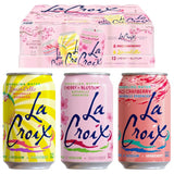 LaCroix Sparkling Water Cherry Blossom Variety Pack – Premium Non-Alcoholic Mixer for Elevated Home Bar and Dinner Parties