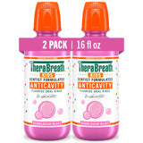 TheraBreath Kids Non Toxic Fluoride Oral Rinse Bubblegum Blast – Worry Free Daily Mouthwash for Children Ages 6+ in Shared Family Bathrooms, 16 fl oz, 2-Pack