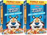 Kellogg's Frosted Flakes 25% Less Sugar Cereal, Lower-Sugar Adult Breakfast for Mindful Morning Routines and Coffee Pairings