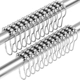 Amazer Shower Curtain Hooks – Modern Bathroom Decor Upgrade, Rust Proof Stainless Steel Set of 12