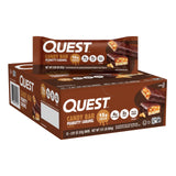 Quest Nutrition Protein Bar Peanutty Caramel – Mid-Afternoon Office Desk Snack to Beat Sugar Crashes, 12 Count