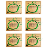 Bovemee Clover and Peacock Bracelet – Personal Energy Charm for Self-Care Rituals, Green Stone Stretch Band