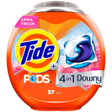 Tide PODS Downy 4-in-1 Laundry Detergent Pacs for Quick Home Office Laundry Routines, 57 Count