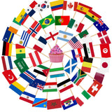 AhfuLife 48 Country Flag Toothpicks – Portable World Cup Party Supplies for Patio and Backyard Viewing, Lightweight Flag Picks