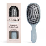 Kitsch Smooth & Polish Brush – Mindful Scalp Massager for Bedtime Hair Care Rituals, Vegan Dual Bristle