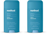 Method Deodorant, Streamlined Aluminum Free Deodorant for Intentional Bathroom, 2.65 oz