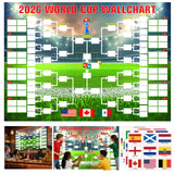 YANGALOOP 2026 World Cup Poster for Outdoor Watch Parties – Patio and Garage Viewing Decor with 64 Reusable, Weather-Resilient Flag Stickers