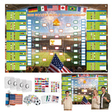 GAMSOD 2026 World Cup Bracket Poster – Family-Friendly Bedroom Wall Decor for Young Soccer Fans, Reusable Stickers and Safe Adhesive Hooks