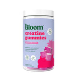 Bloom Creatine Monohydrate Gummies – Clean Supplement Shelf Staple, 5g Sugar Free Berry Boost in Uncluttered Resealable Jar