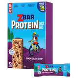 Zbar Protein Chocolate Chip Bars - Portable Hiking and Travel Snack for Active Kids, 5g Protein Individually Wrapped (15 Pack)