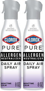 Clorox PURE Allergen Neutralizer Nighttime Calm – Flameless, Propellant-Free Mist for Safer Sleep and Shared Living Areas