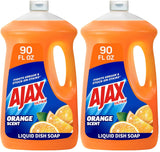 Ajax Ultra Liquid Dish Soap Orange Scent Triple Action 90 fl oz Bottle Clean-Conscious Dish Care for Sensitive Households