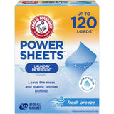 ARM & HAMMER 5in1 Power Sheets Laundry Detergent, Free & Clear, 50 Count, Sensitive-Skin Nursery Laundry, Dermatologist-Tested Wash