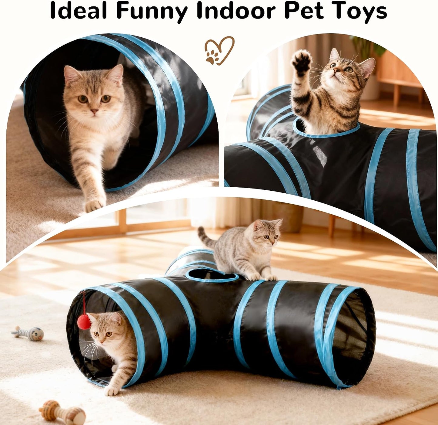 Tempcore Peek Hole Cat Tube – Mindful Play Space That Encourages Natural Hunting and Pouncing Behaviors