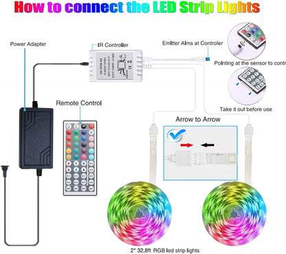 Tenmiro LED Strip Lights – Living Room Aesthetic Upgrade, Dimmable RGB Tape for Home Decoration